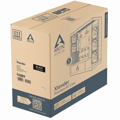 ARCTIC  Xtender VG Black ACPCC00016A (E-ATX ガラスパネル ブラック) 