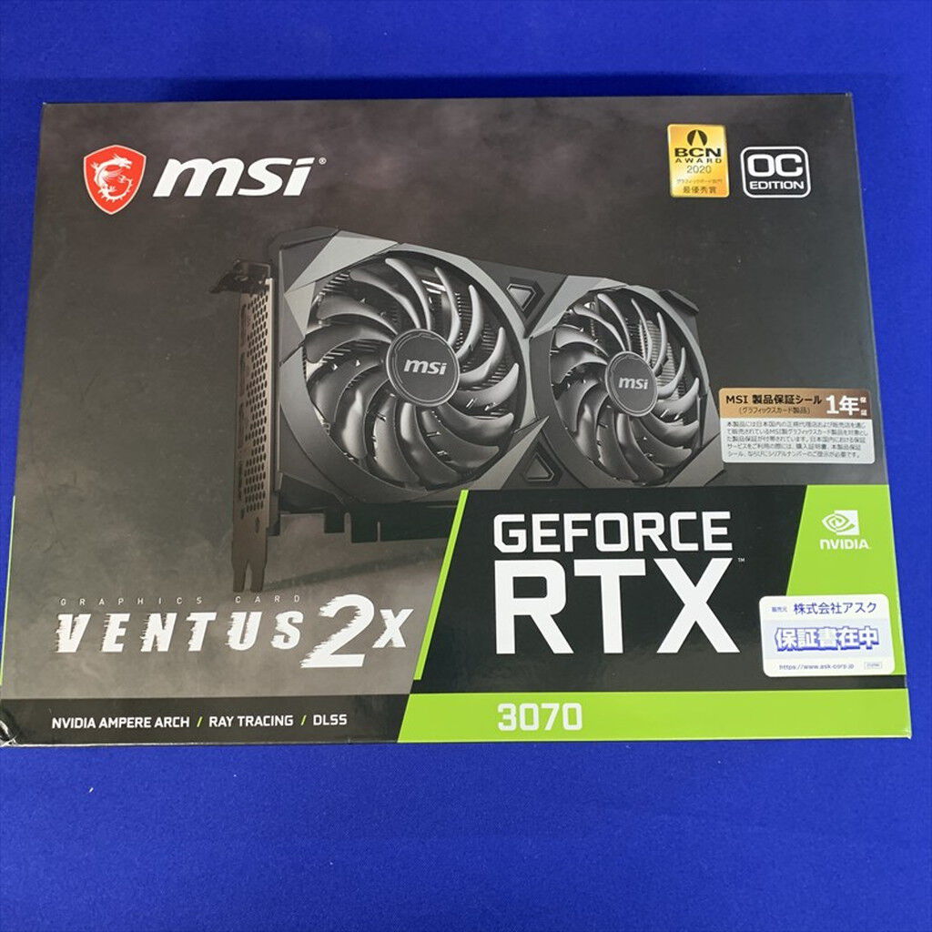 中古 MSI GeForce RTX 3070 VENTUS 2X OC (RTX3070 8G) 143902