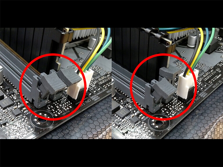 カチッっと音が鳴り真っ直ぐ固定されれば取付け完了。