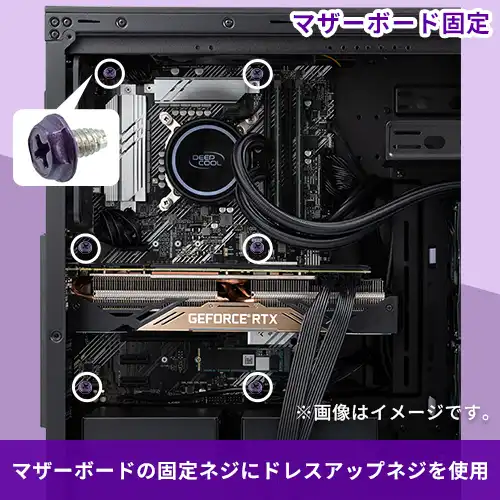 ドレスアップ用カラーネジ（パープル）