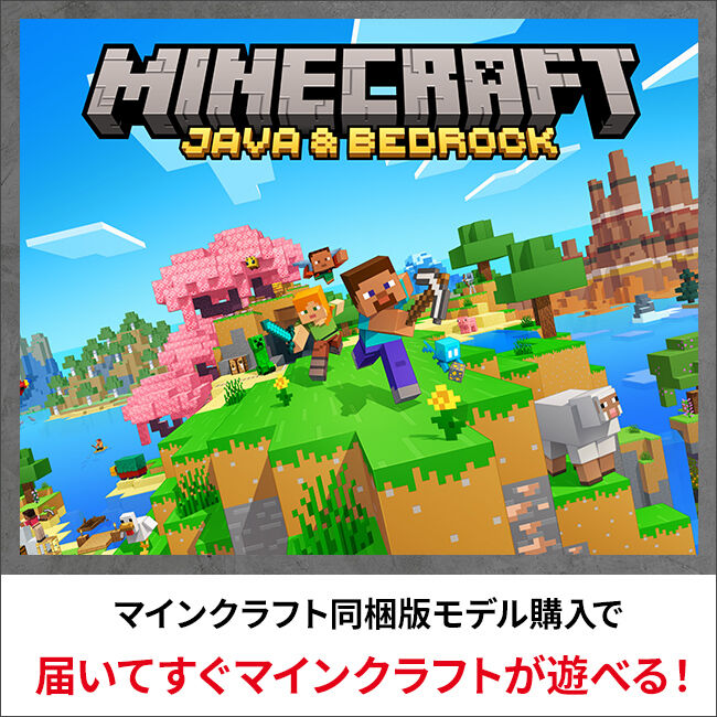 マインクラフト同梱モデルで届いてすぐに遊べる!