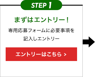 STEP1 まずはエントリー！ 専用応募フォームに必要事項を記入しエントリー