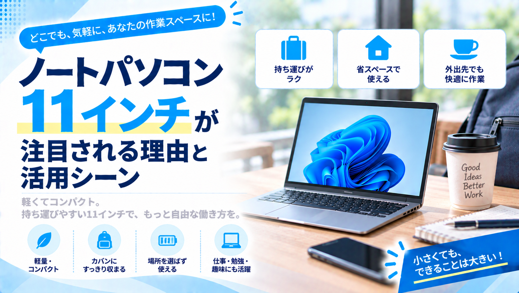 11インチのノートパソコンの選び方