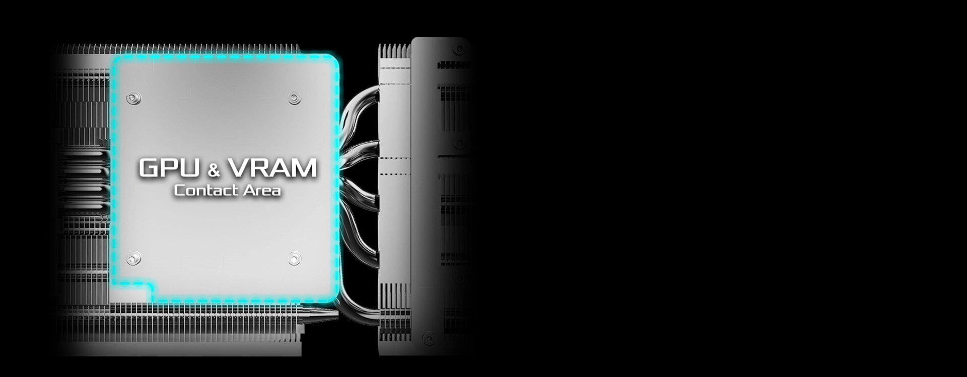 ASRock Radeon RX 7700 XT Phantom Gaming 12GB OC (RX7700XT PG 12GO)_GPU接触面積を最大化します「ニッケルメッキ銅ベース」