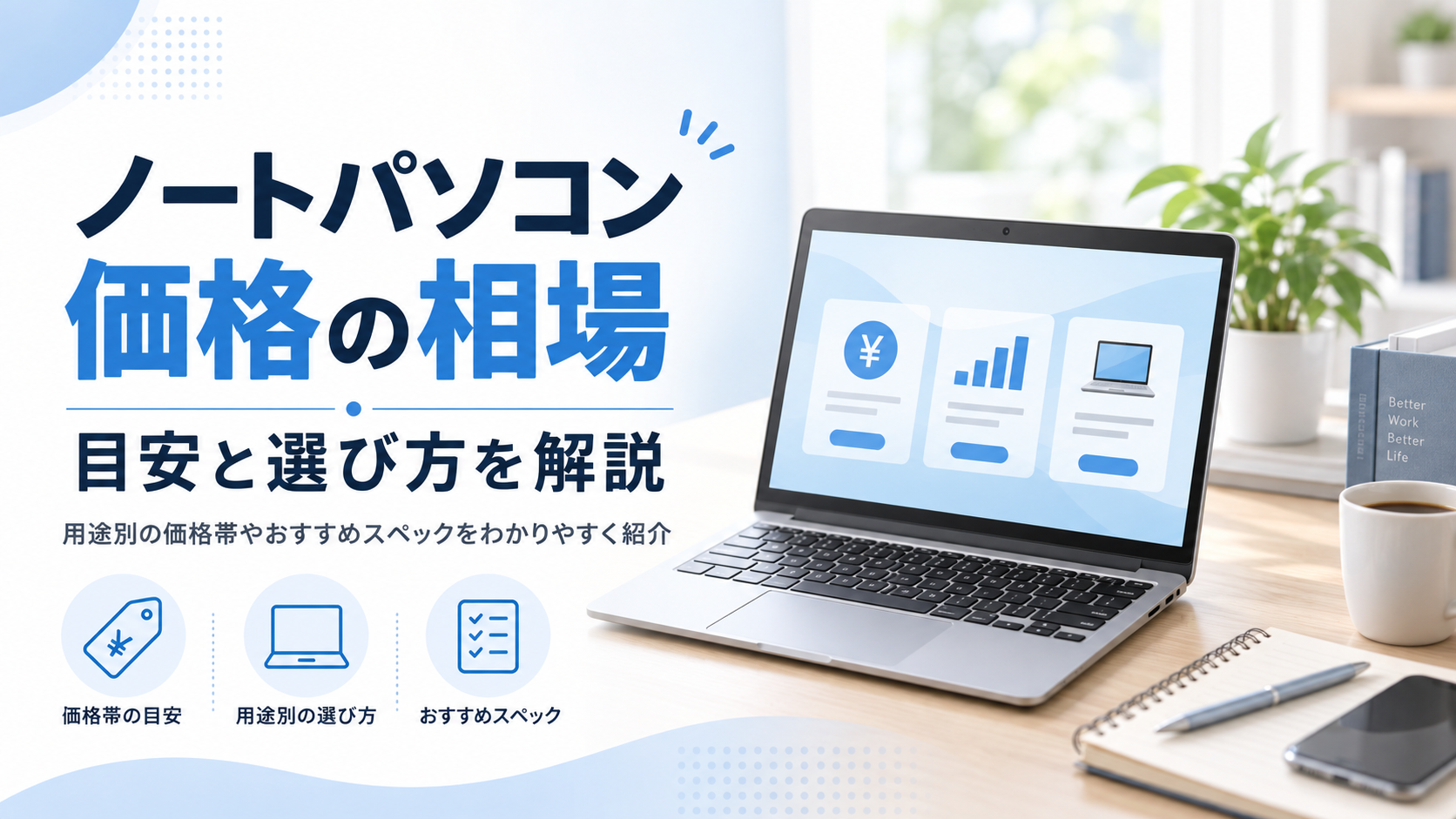 ノートパソコン価格の相場を知って、失敗しないモデル選びをしよう
