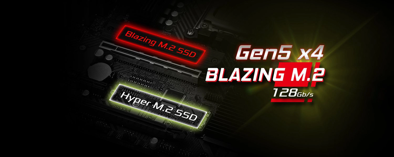 ASRock B650M-HDV/M.2 (B650 AM5 MicroATX)_PCIe Gen5 Blazing M.2