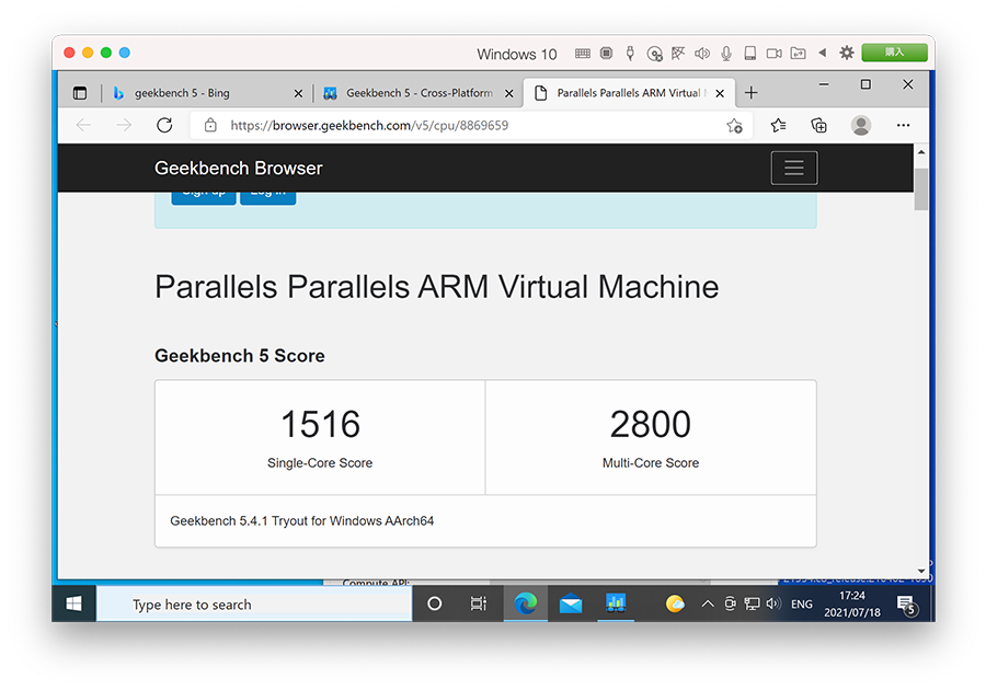 ベンチマークスコアの結果は1516で「MacBook Air （Late 2020）の1703」をやや下回るレベルです。