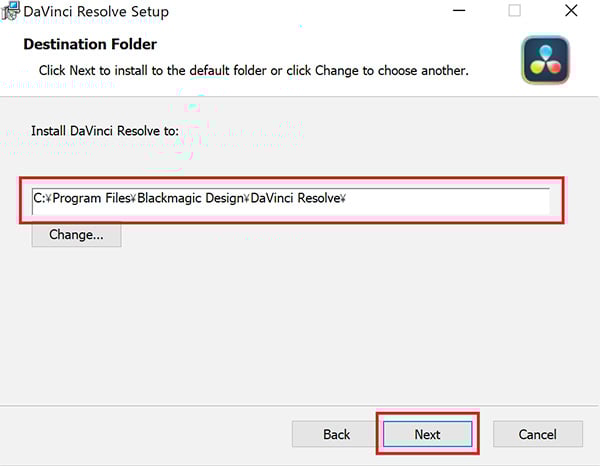 インストール先のフォルダ等を確認し(基本は変更無しでOKです)「Next」をクリックします。