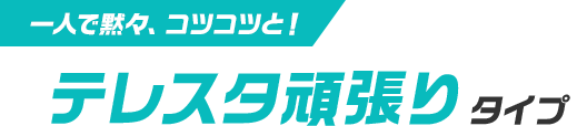 一人で黙々、コツコツと！ テレスタ頑張りタイプ