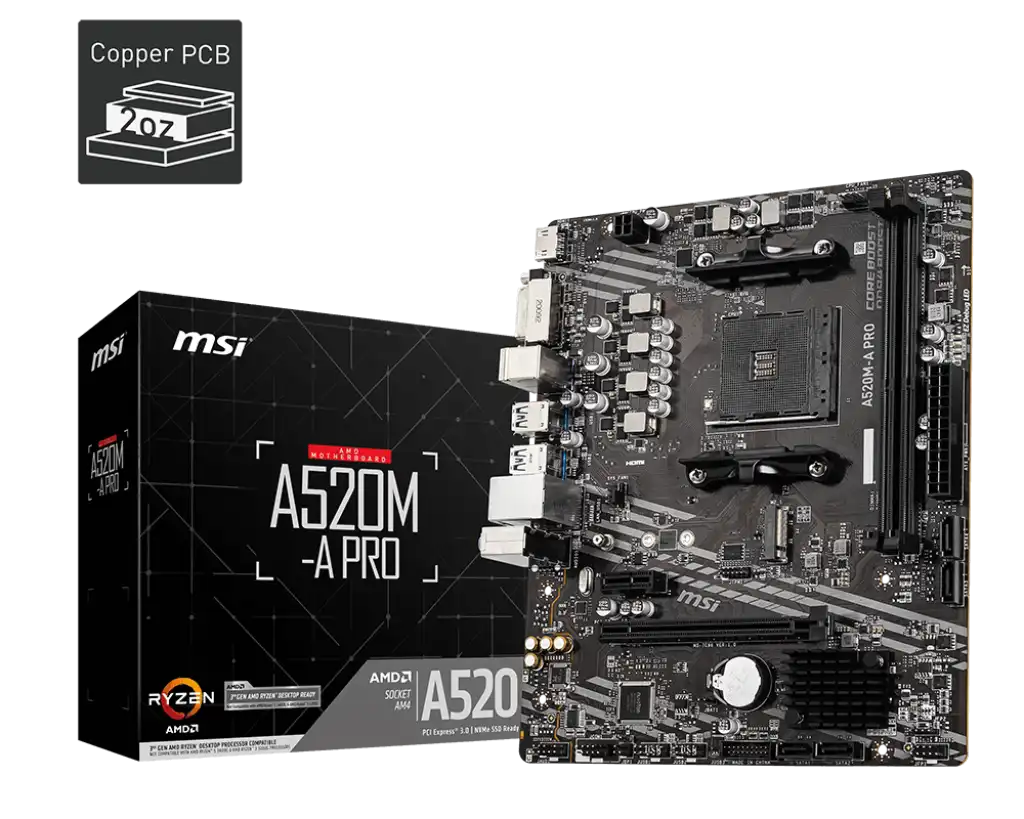 MSI A520M-A PRO (A520 AM4 MicroATX)の特長