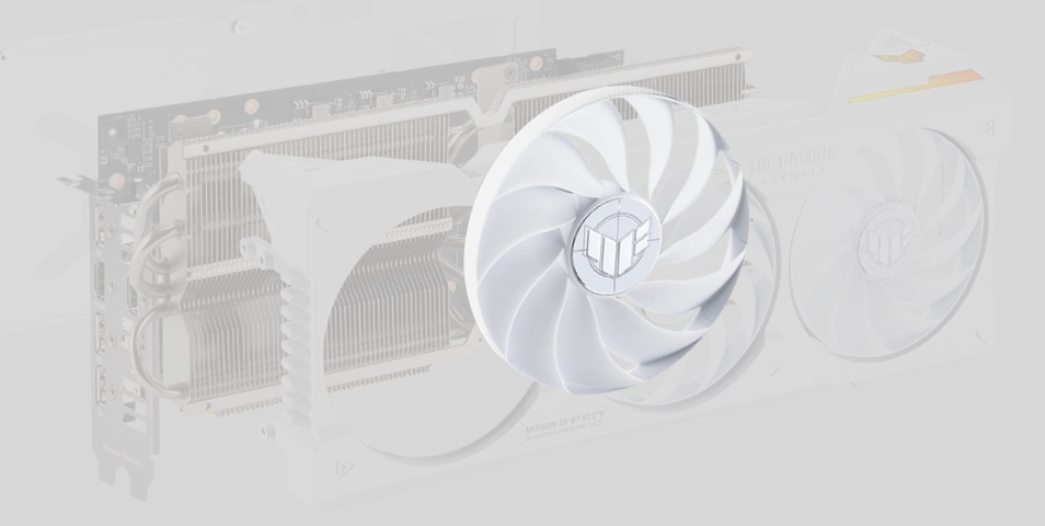 ASUS TUF-RTX4070TIS-O16G-WHITE-GAMING (GeForce RTX 4070 Ti SUPER 16GB)_空気を操る「進化したAXIAL-TECH」