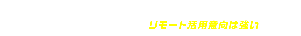 リモートワーク＆ライフはすでに定着新しいライフスタイルとしてリモート活用意向は強い