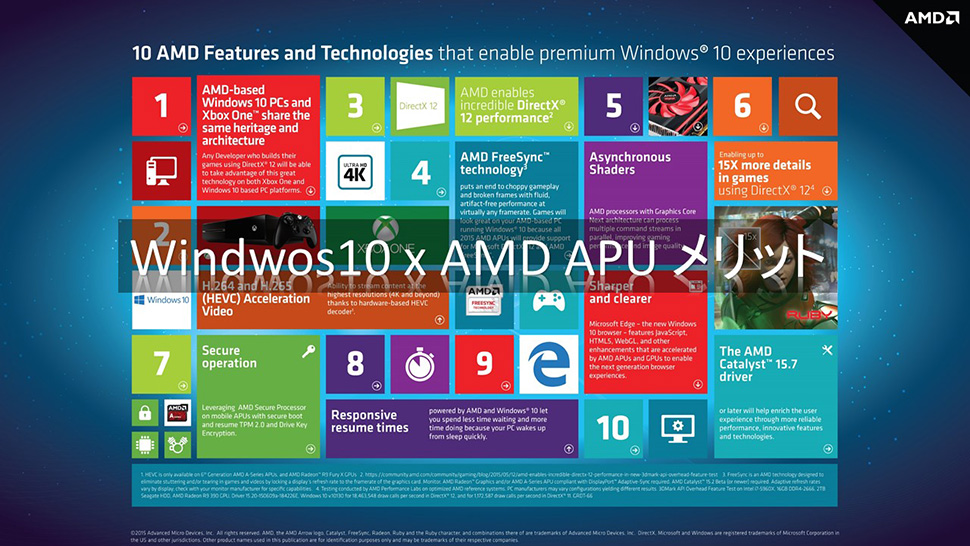 Windows10xAMD APUメリット