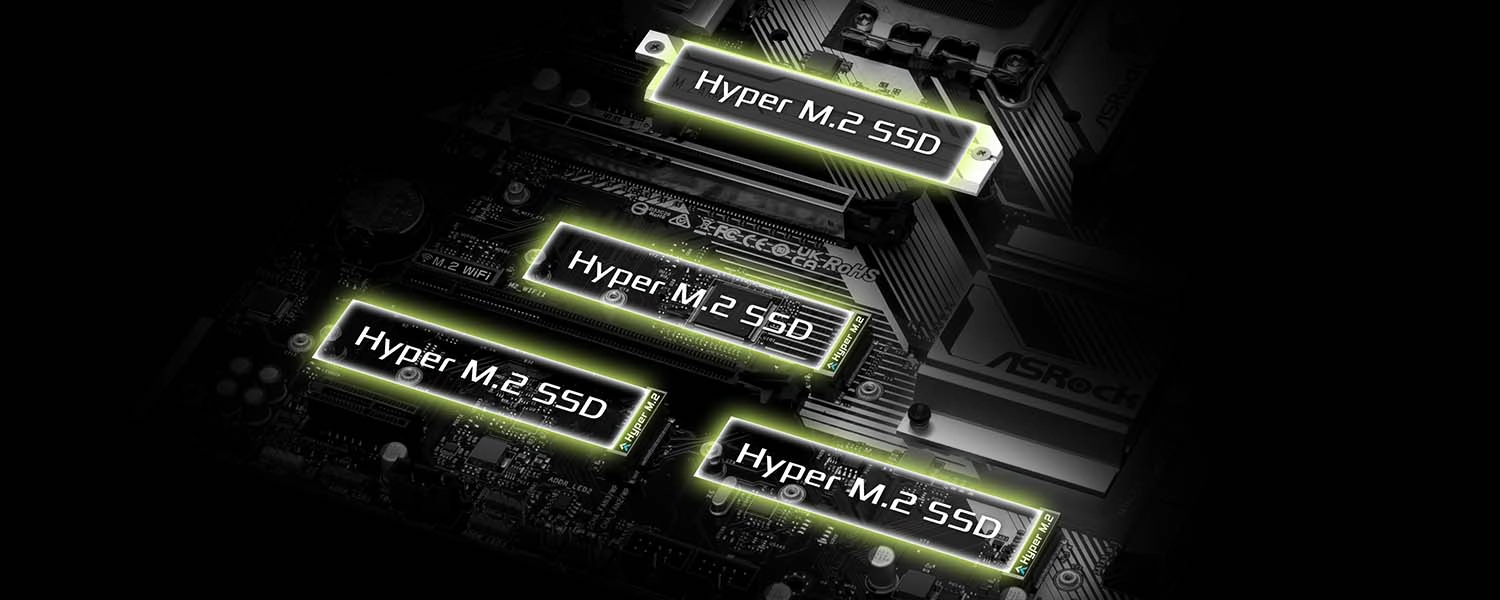 ASRock Z790 Pro RS WiFi (Z790 1700 ATX)_PCIe Gen4 x4 for SSD
