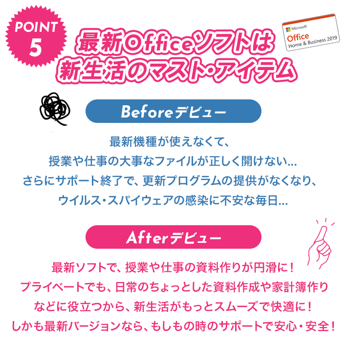 POINT5 最新Officeソフトは新生活のマスト・アイテム