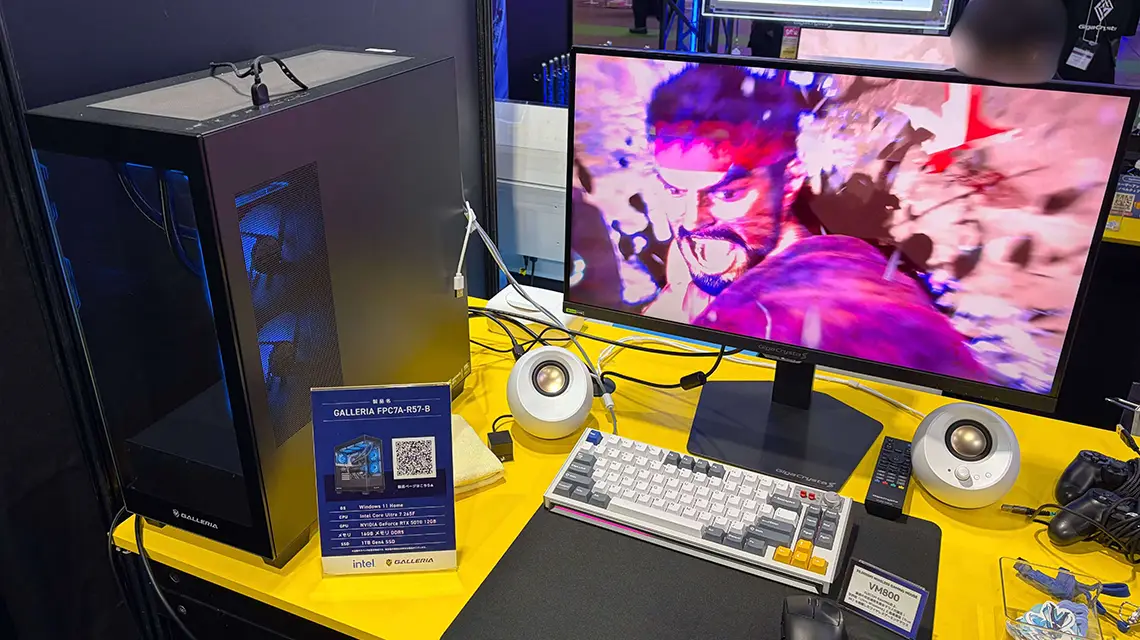 アイオーデータブースの試遊台で使用されていたGALLERIA(1)