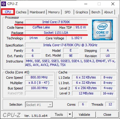 「1151 LGA」を確認し、同じ規格・ソケットのCPUを選べば、現在使用中のマザーボードにも対応するといえるでしょう。