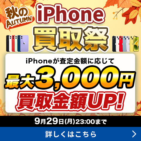 秋のiPhone買取祭
