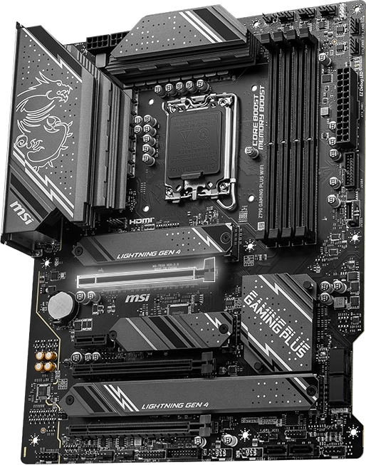 MSI Z790 GAMING PLUS WIFI (Z790 1700 ATX)_LIGHTNING GEN 5 PCI-E WITH STEEL ARMOR