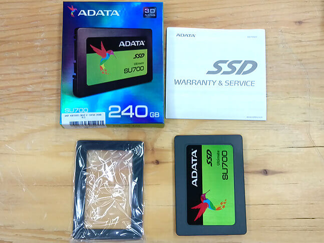 PCケースにSSD取り付け