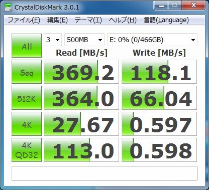 OCZ120GBキャッシュ64GB拡張