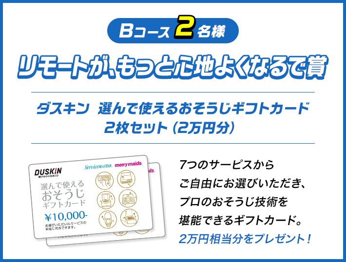 B リモートが、もっと心地よくなるで賞