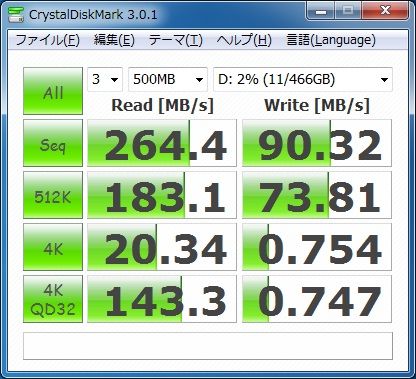 Intel80GBキャッシュ64GB拡張