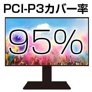 PCI-P3カバー率95%