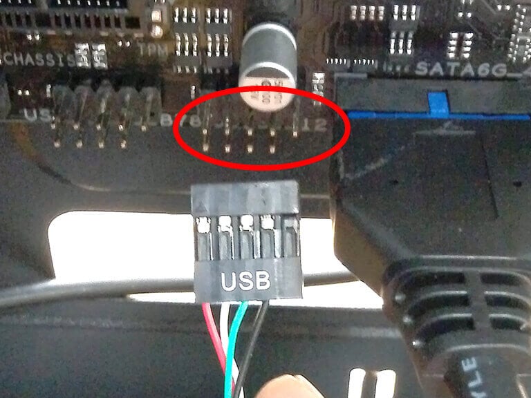 USB2.0配線。