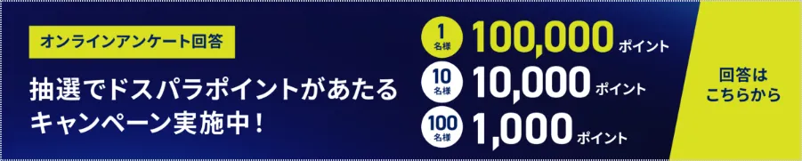 抽選でドスパラポイントがあたるキャンペーン実施中！