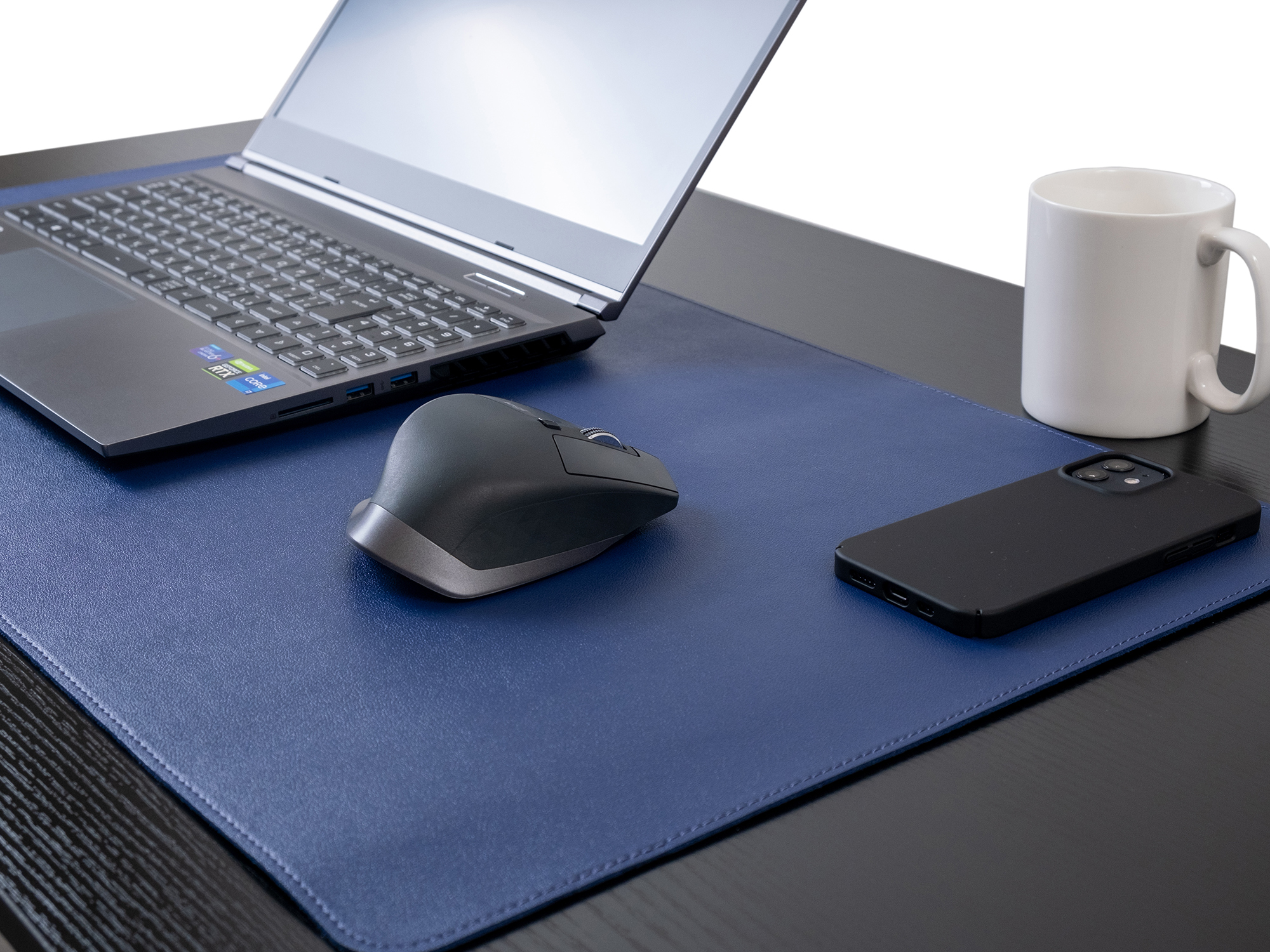 上海問屋 大判レザー調マウスパッド ネイビー DN-916172 ［Mouse pad ゲーミング] ｜ パソコン通販のドスパラ【公式】