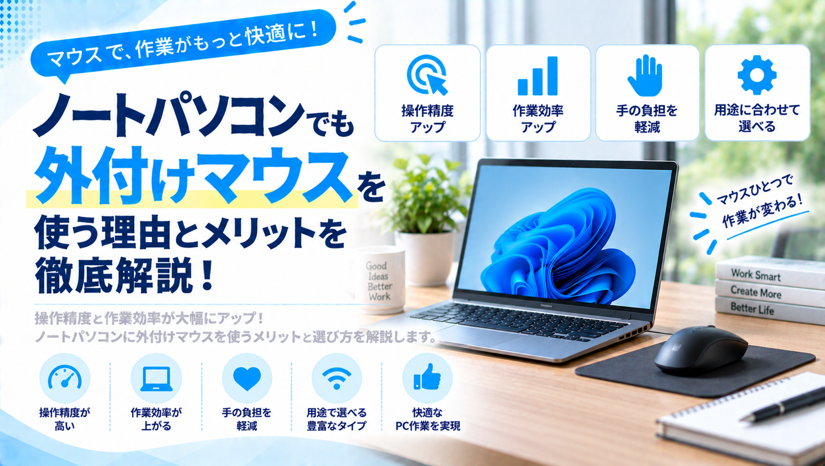 なぜノートパソコンでも外付けマウスを使うのか？その理由とメリットを徹底解説！