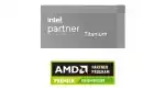 「インテル® パートナー・アライアンス チタンパートナー」「AMDパートナープログラム プレミア」