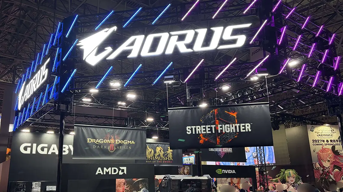 TGS2026 AORUSブースの展示(1)