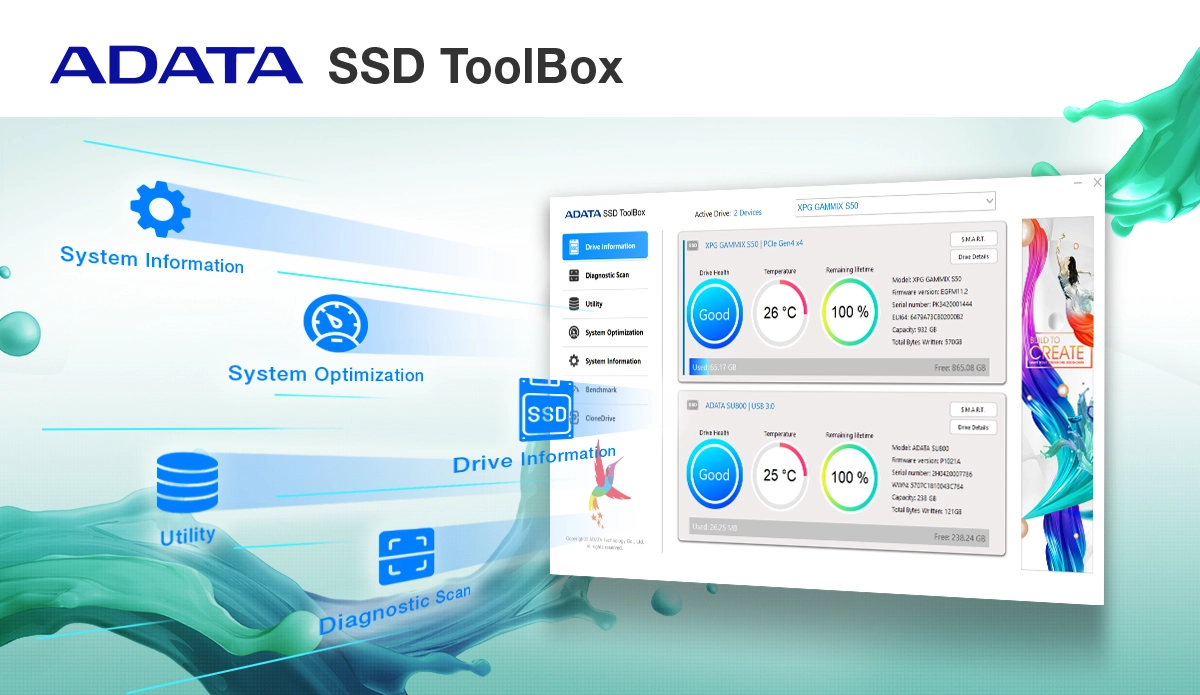 ADATA ALEG-960-1TCS-DP (M.2 2280 1TB) ドスパラ限定モデル_SSD ToolBoxソフトウェア