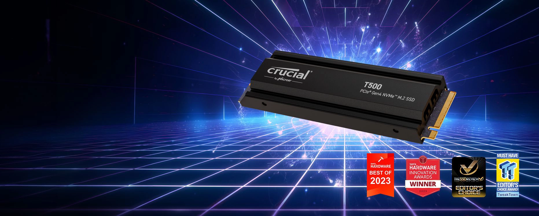 Crucial T500 CT1000T500SSD5JP (M.2 2280 1TB ヒートシンク付)