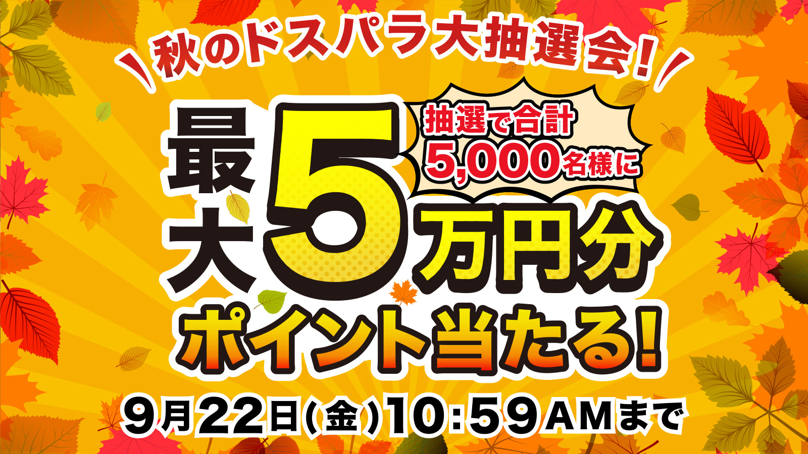 秋の大抽選会　エントリーページ