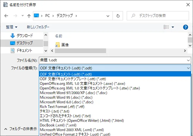 具体的には、Apache OpenOfficeで保存する際に「Microsoft Word 95」や「Microsoft Word 6.0」の形式で保存する場合に、文字化けが発生します。