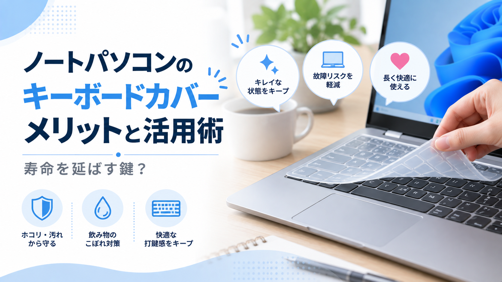 ノートパソコンの寿命を延ばす鍵？キーボードカバーのメリットと活用術