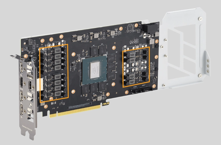 ASUS TUF-RTX4070TIS-O16G-WHITE-GAMING (GeForce RTX 4070 Ti SUPER 16GB)_優れた耐性「ミリタリーグレードの20Kコンデンサ」