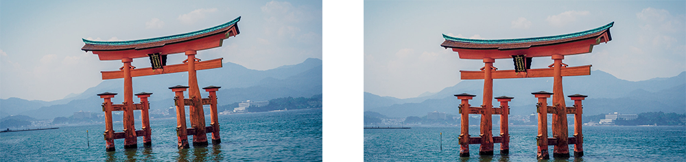 Photoshop(フォトショップ)なら、写真の傾きも瞬時に修正できます。