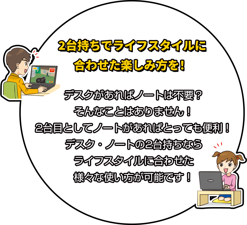 2台持ちでライフスタイルに合わせた楽しみ方を