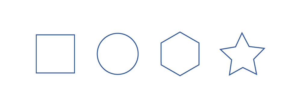 また数値入力やショートカットキーによる基本図形の変形、例えば「多角形」の角の数の変更なども可能です。