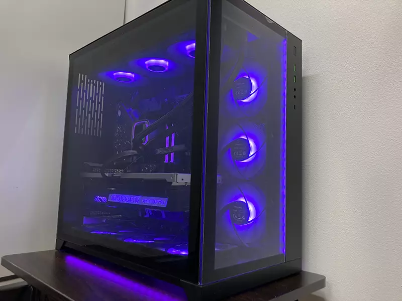 【30cm43LED】光る！配信映えするゲーミングPCに LEDテープ内蔵イルミネーションバー マグネット 3ピン 5V