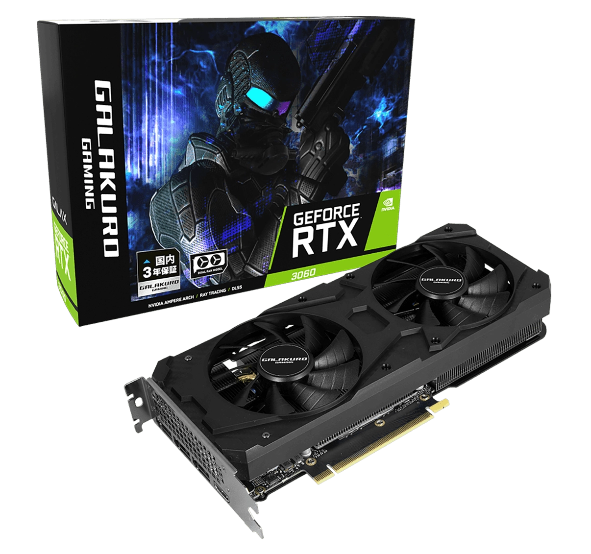 玄人志向 GG-RTX3060-E12GB/OC/DF (GeForce RTX 3060 12GB) LHR対応版_特長