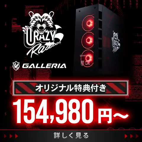 GALLERIA Crazy Raccoon COLLABORATION MODEL