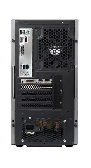 SKMケース (MicroATX) ホワイトモデル 背面