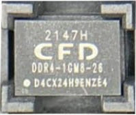 品質保証としてDRAMチップにCFDのロゴの刻印を施しています。