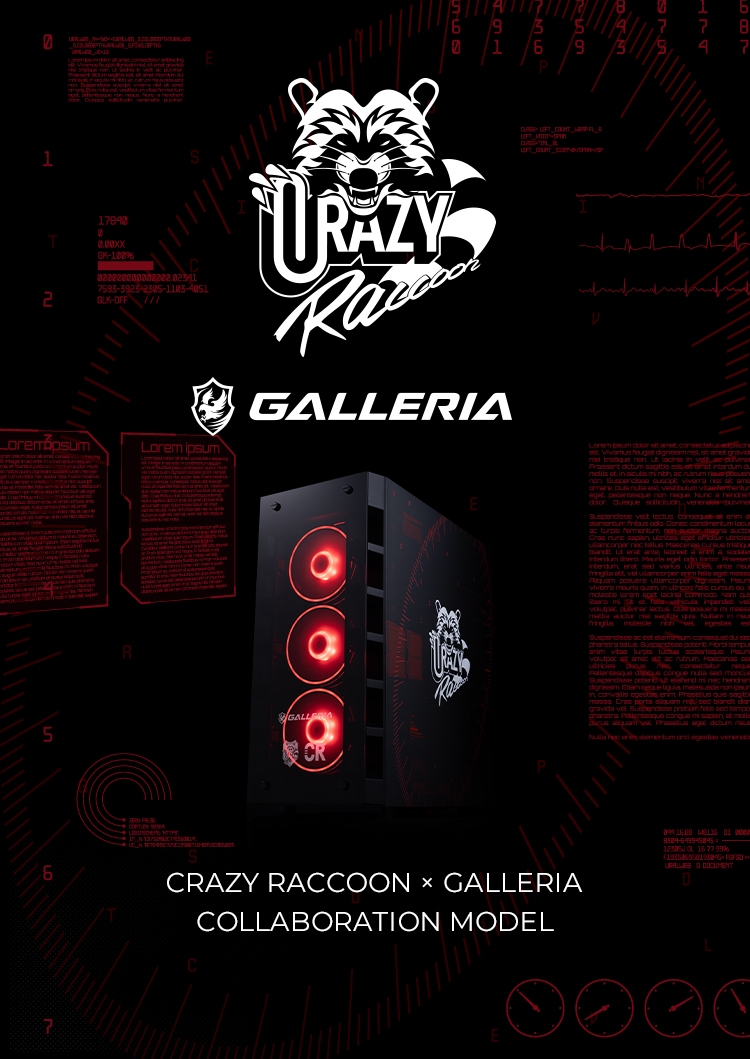 GALLERIA Crazy Raccoon COLLABORATION MODEL｜ドスパラ公式通販サイト