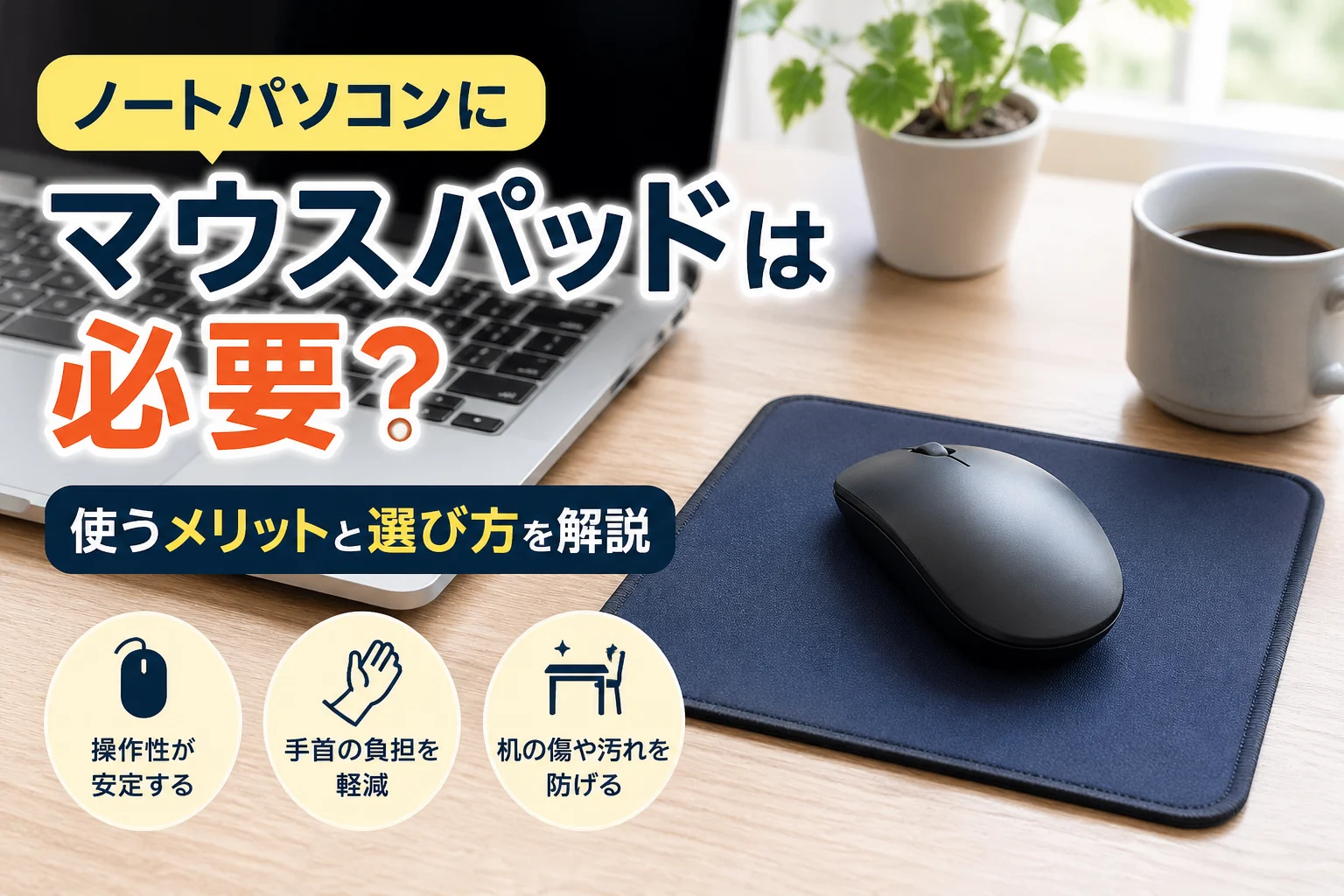 ノートパソコンのマウスパッドの選び方とは？種類と選ぶポイントをわかりやすく解説
